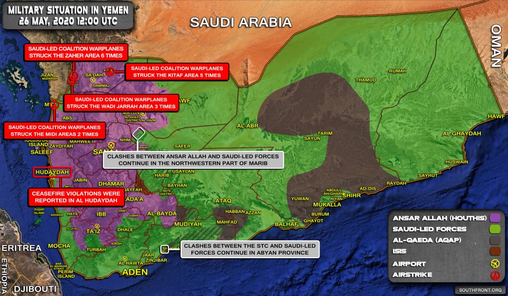 Military Situation In Yemen On May 26, 2020 (Map Update)