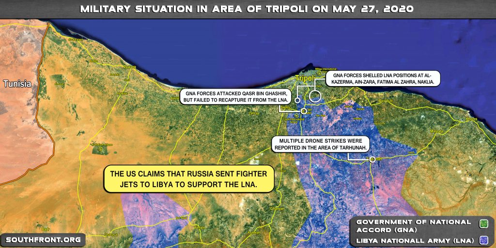 Military Situation In Area Of Libya's Tripoli On May 27, 2020 (Map Update)