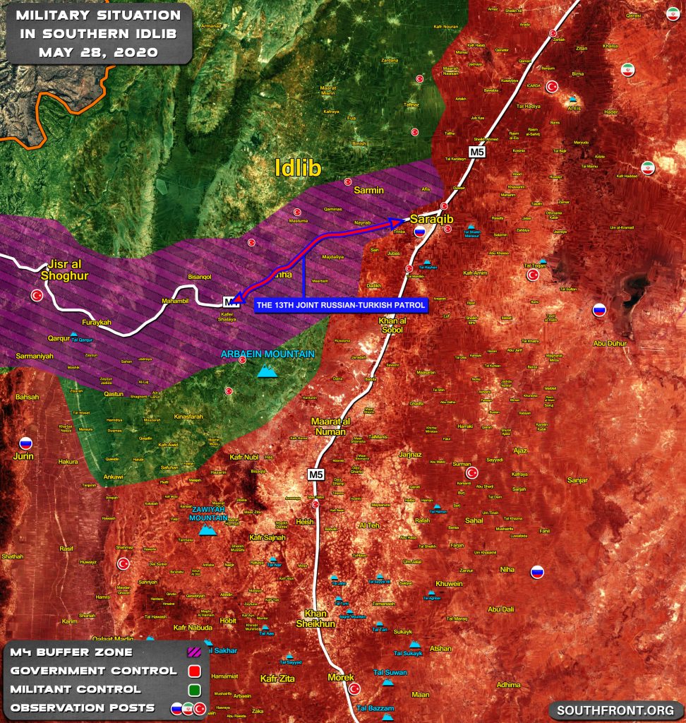 Turkish Army And Russian Military Police Held 13th Joint Patrol In Idlib (Map, Photos, Video)