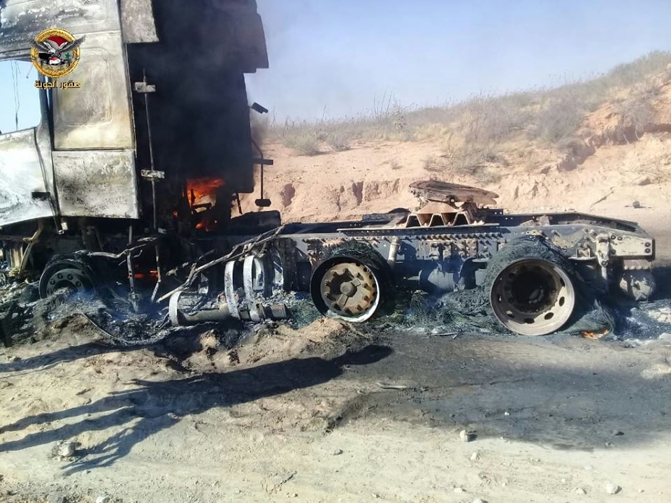 In Photos: ISIS Looted And Burned Oil Truck Near Syria's Shula