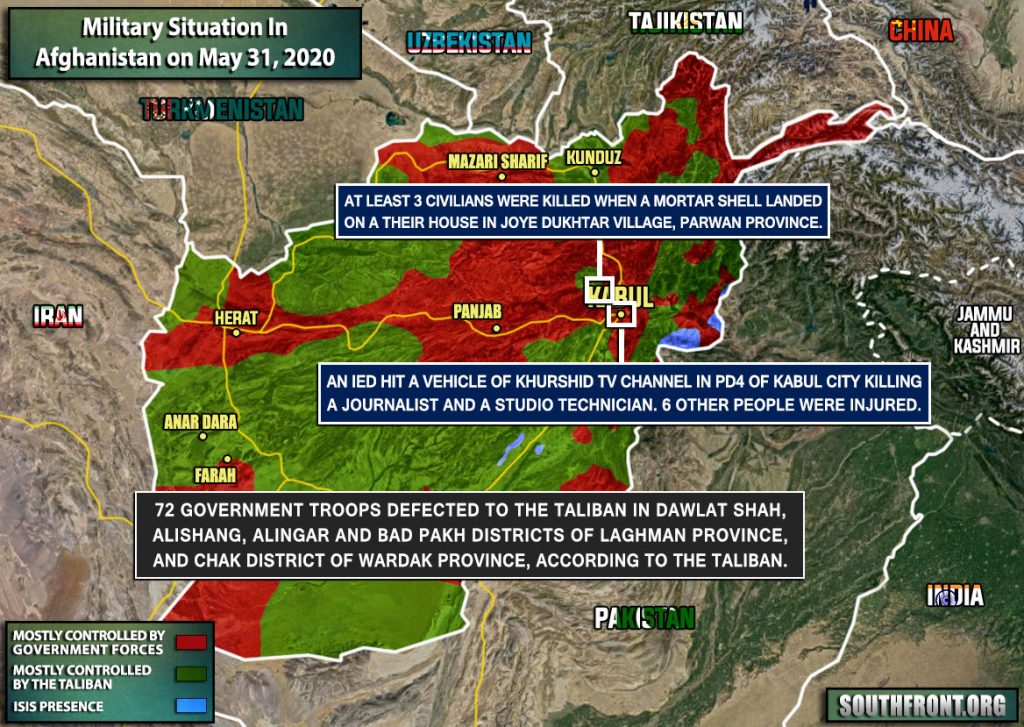 Military Situation In Afghanistan On May 31, 2020 (Map Update)