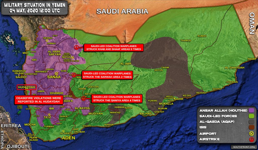 Military Situation In Yemen On May 4, 2020 (Map Update)