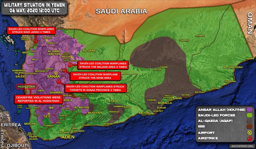 Military Situation In Yemen On May 6, 2020 (Map Update)