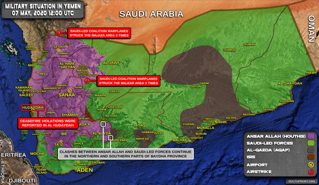 Military Situation In Yemen On May 7, 2020 (Map Update)