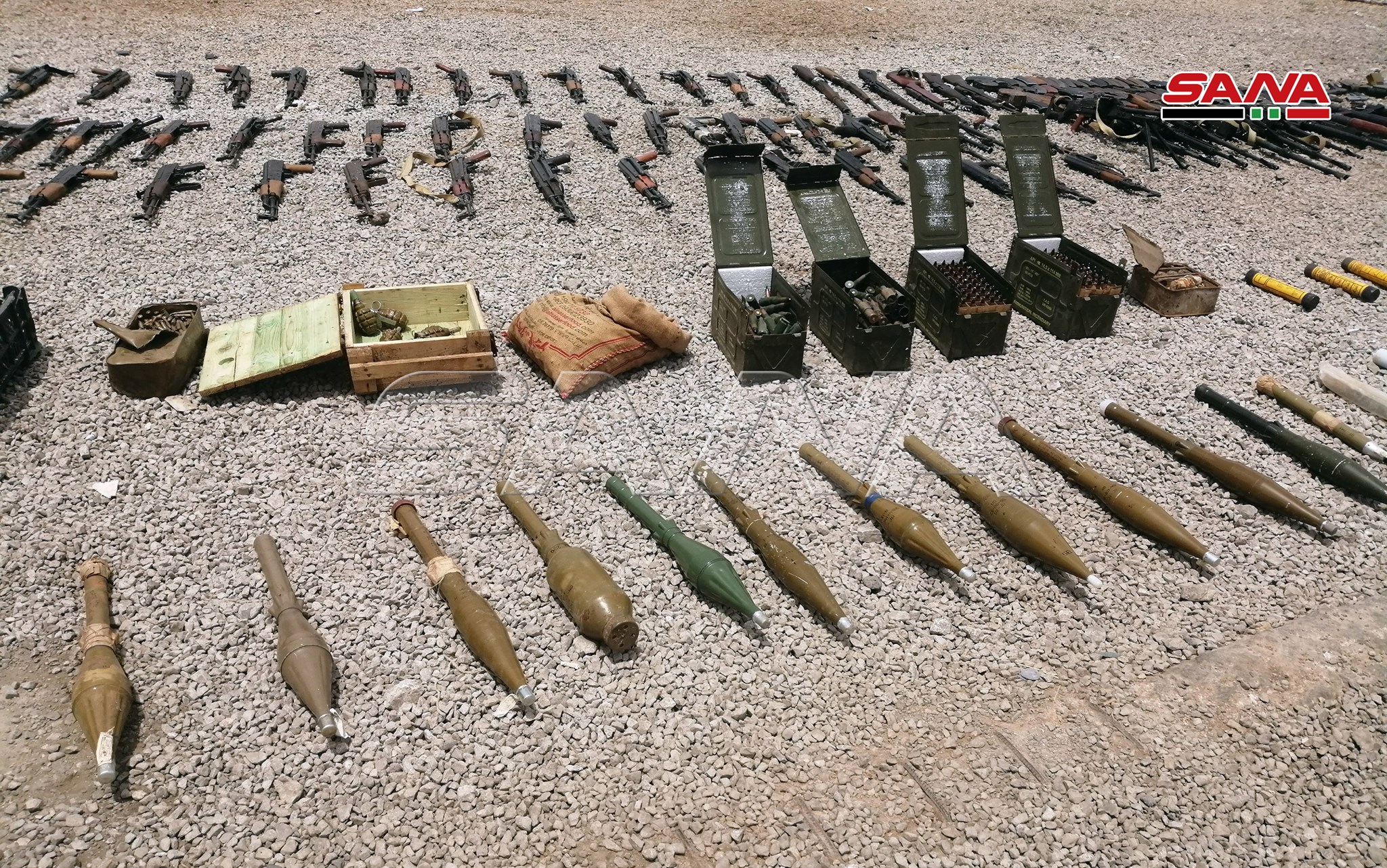 Syrian Army Uncovers Weapons, Including Anti-Aircraft Missiles, In Western Daraa (Photos)