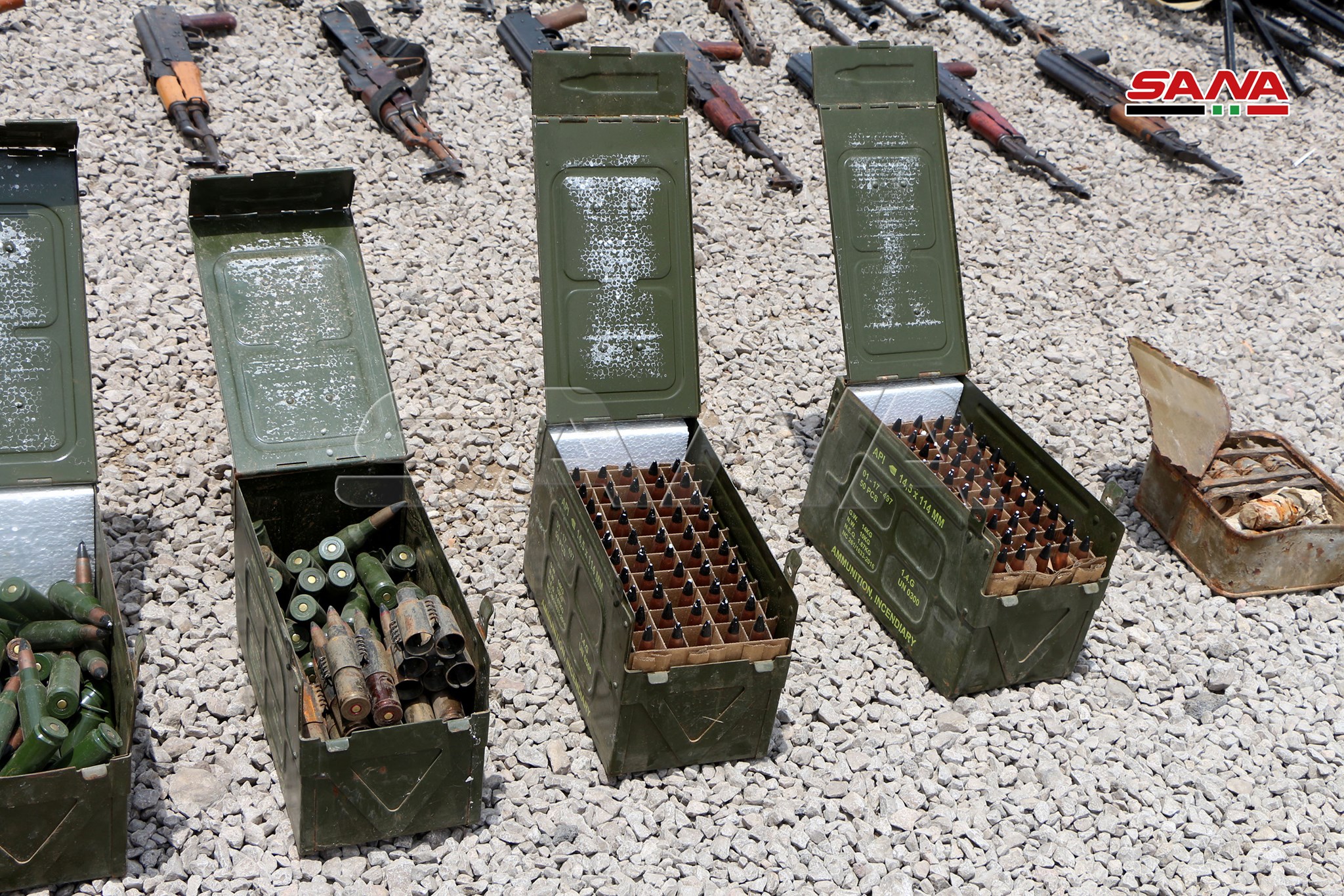 Syrian Army Uncovers Weapons, Including Anti-Aircraft Missiles, In Western Daraa (Photos)