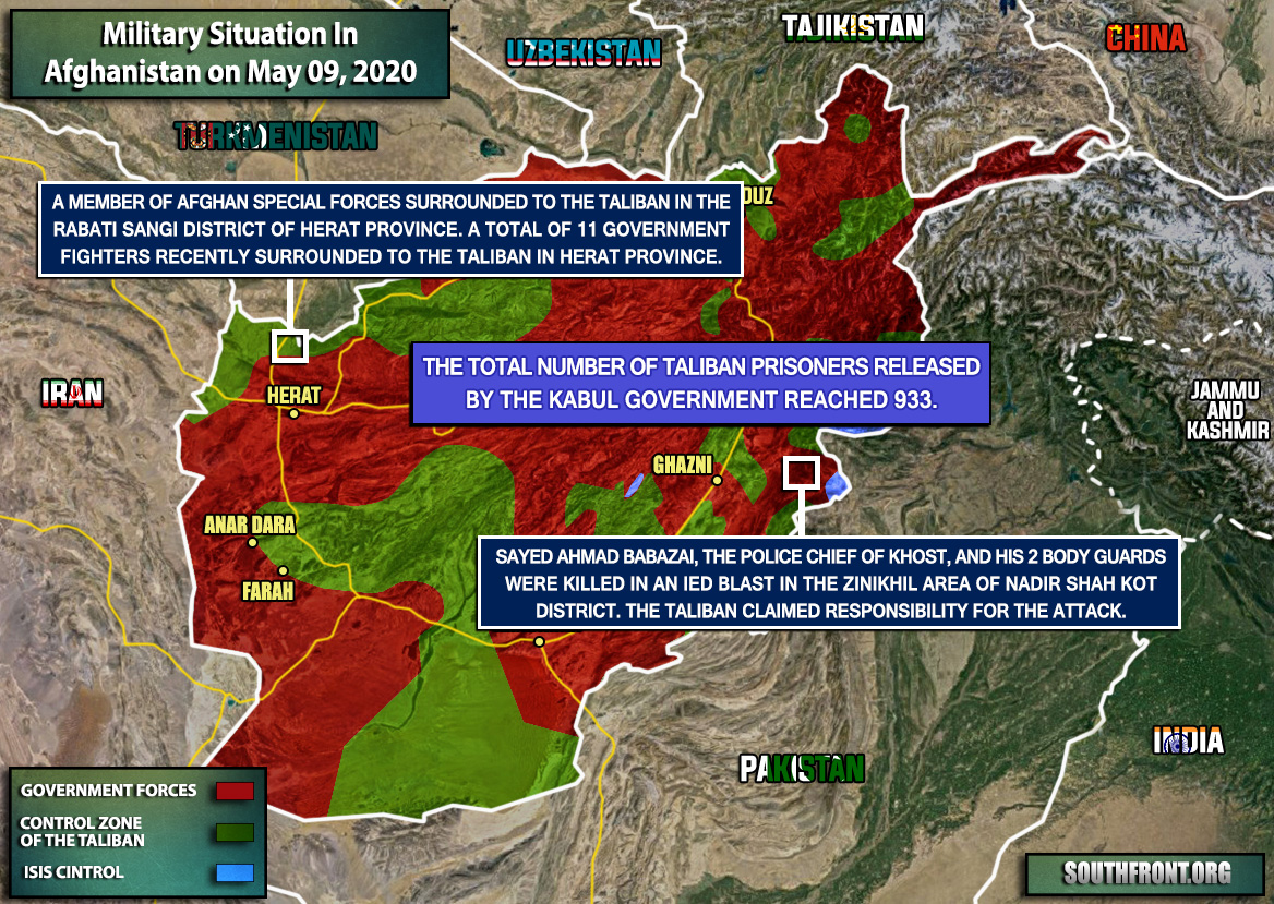 Military Situation In Afghanistan On May 9, 2020 (Map Update)