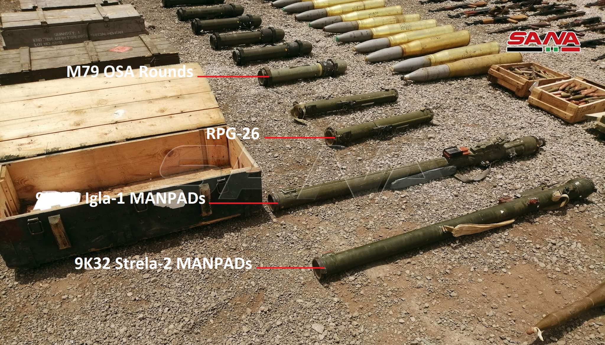 Syrian Army Uncovers Weapons, Including Anti-Aircraft Missiles, In Western Daraa (Photos)