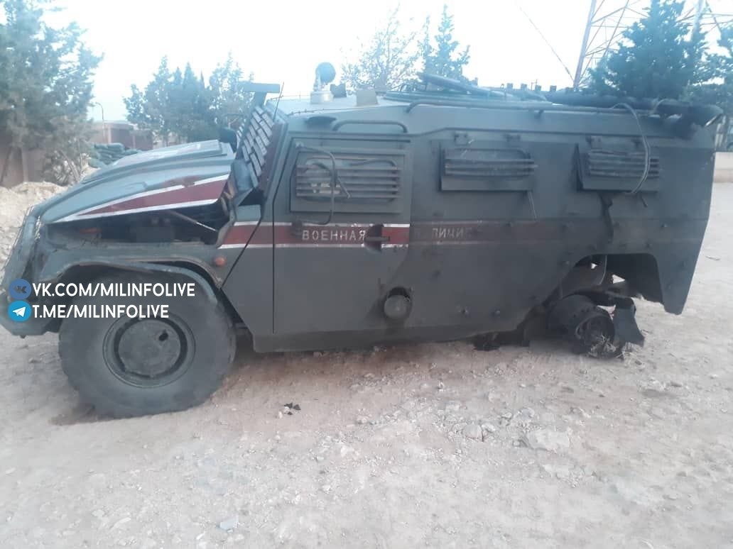 In Photos: Russian Tigr Infantry Mobility Vehicle After IED Explosion In Kobani