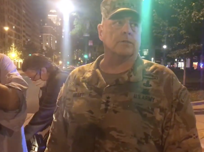 2020: The Year The Chairman Of The Joint Chiefs Went To "Check On The Troops" In D.C. Streets