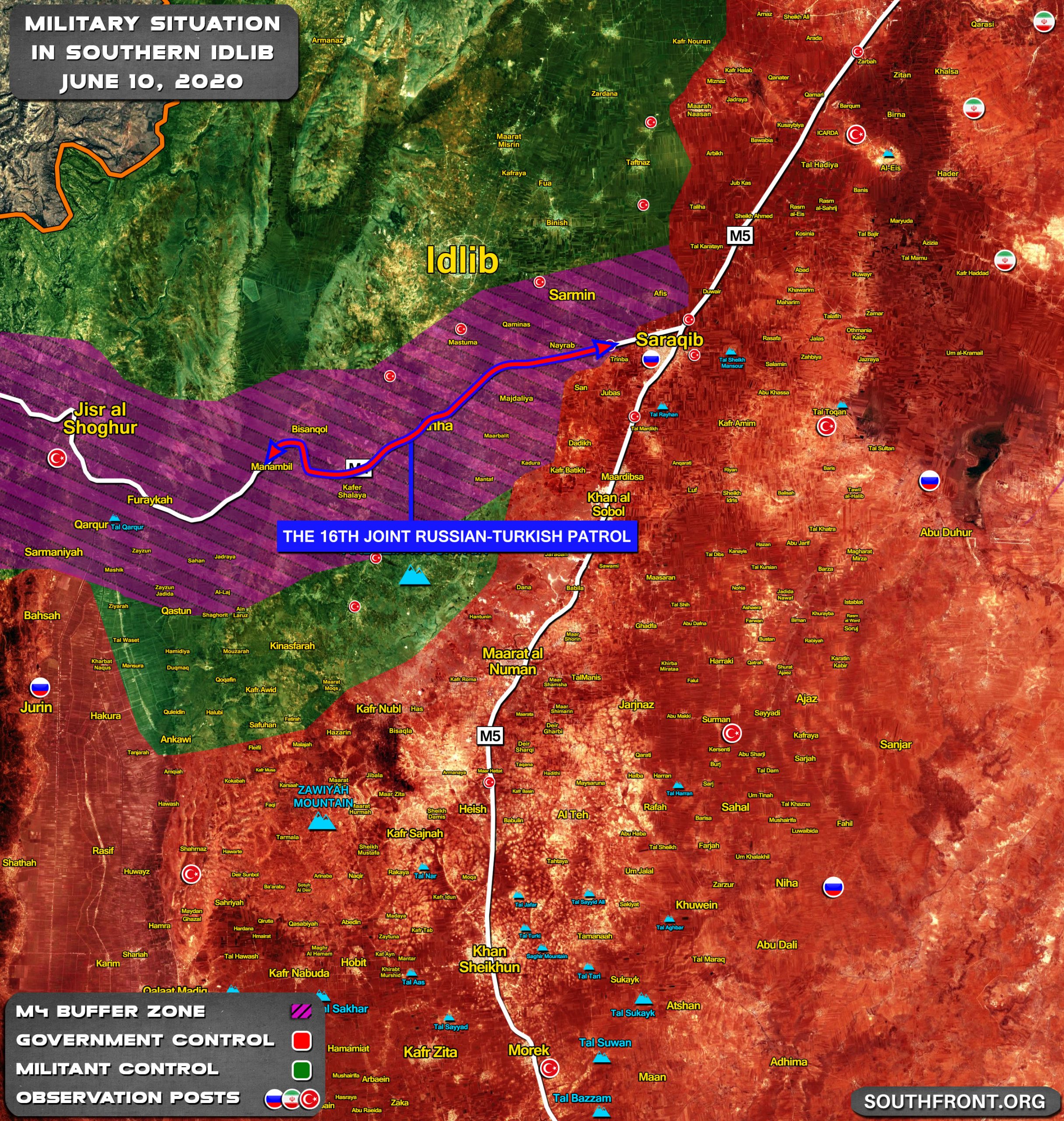 Russian, Turkish Forces Achieve ‘Breakthrough’ During 16th Joint Patrol In Syria’s Greater Idlib (Videos, Map)