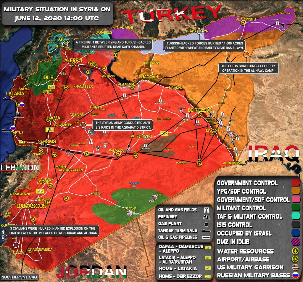 Military Situation In Syria On June 12, 2020 (Map Update)