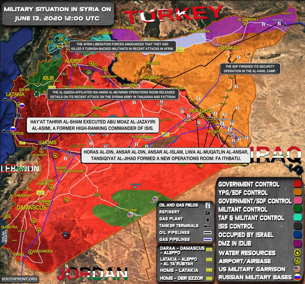 Military Situation In Syria On June 13, 2020 (Map Update)