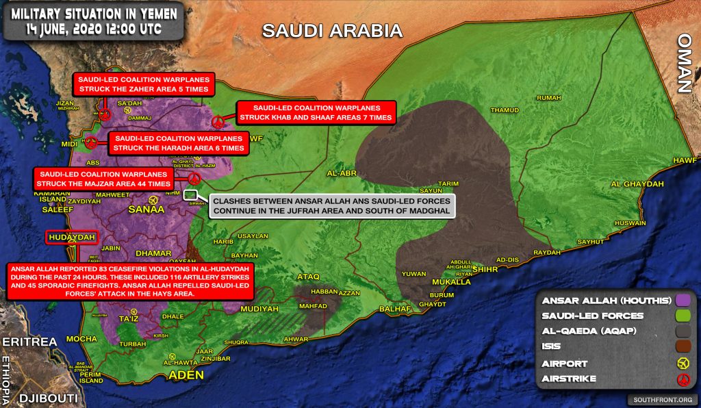 Military Situation In Yemen On June 14, 2020 (Map Update)