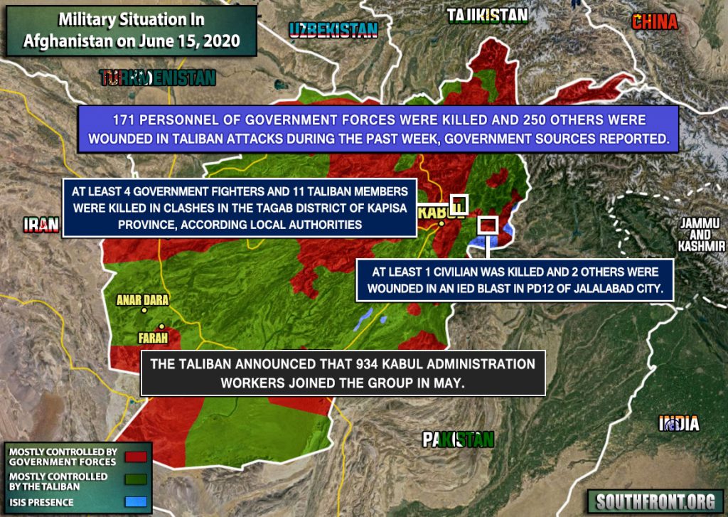 Military Situation In Afghanistan On June 15, 2020 (Map Update)