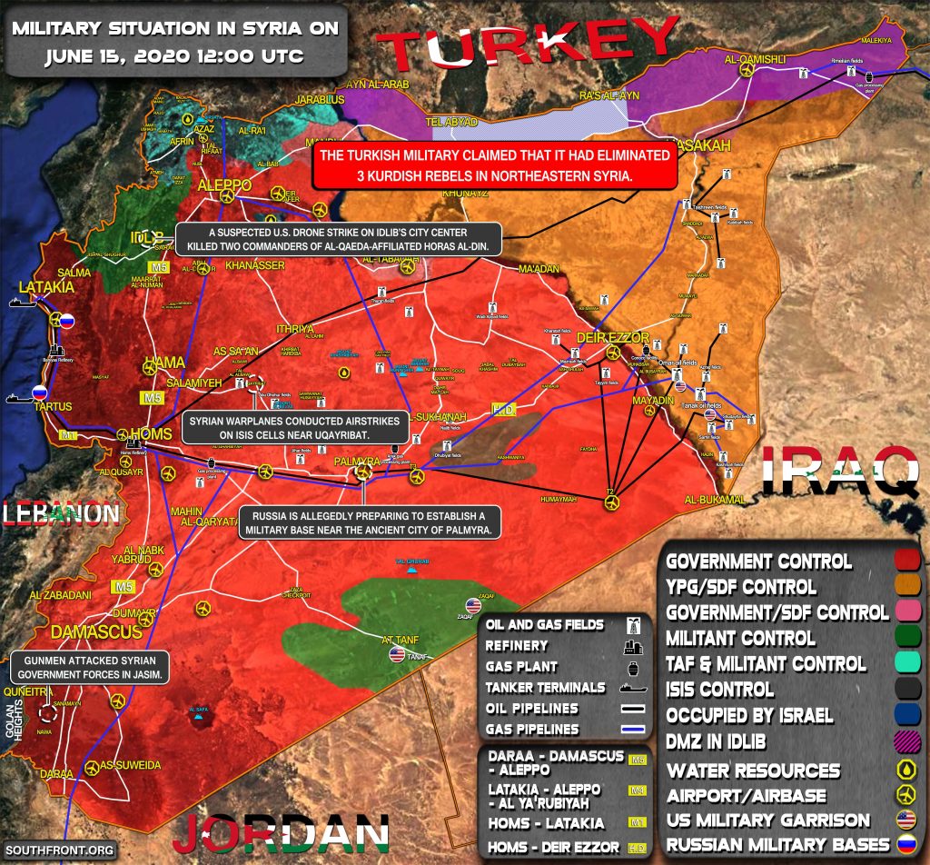 Military Situation In Syria On June 15, 2020 (Map Update)