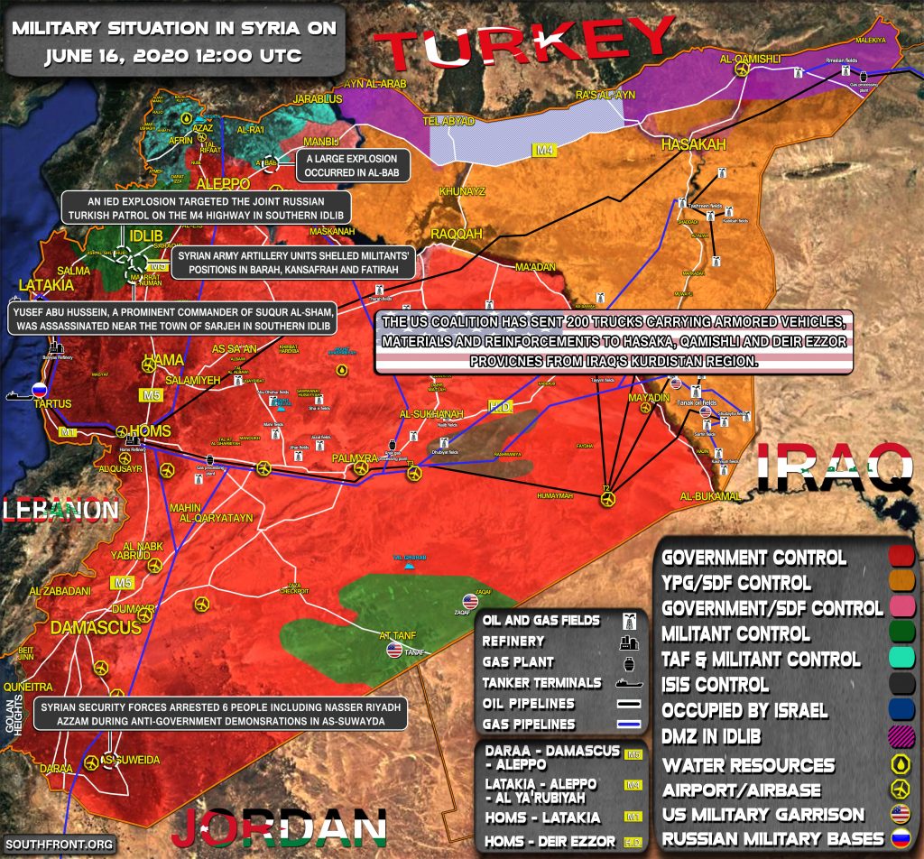 Military Situation In Syria On June 16, 2020 (Map Update)