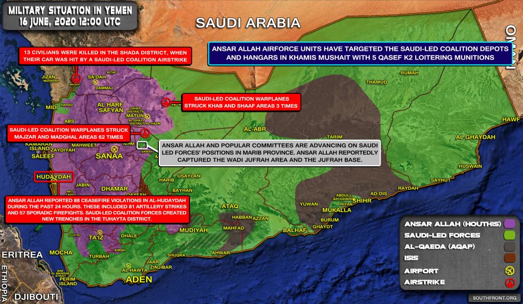 Military Situation In Yemen On June 16, 2020 (Map Update)