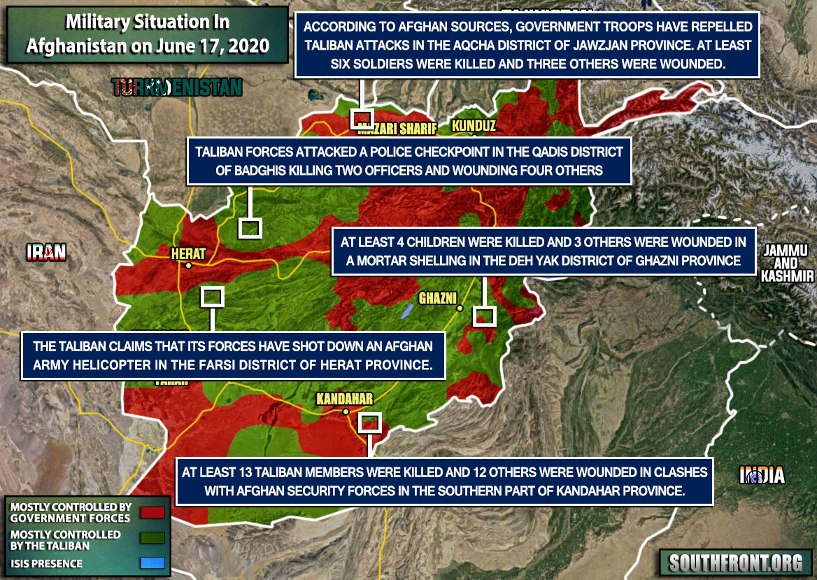 Military Situation In Afghanistan On June 17, 2020 (Map Update)