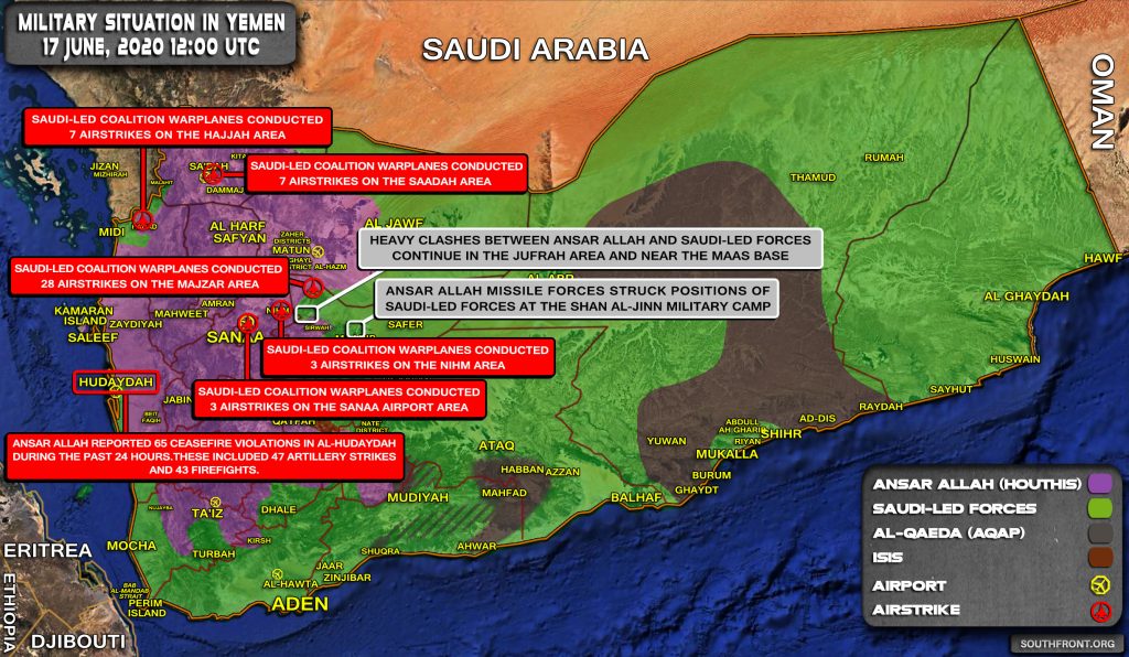 Military Situation In Yemen On June 17, 2020 (Map Update)