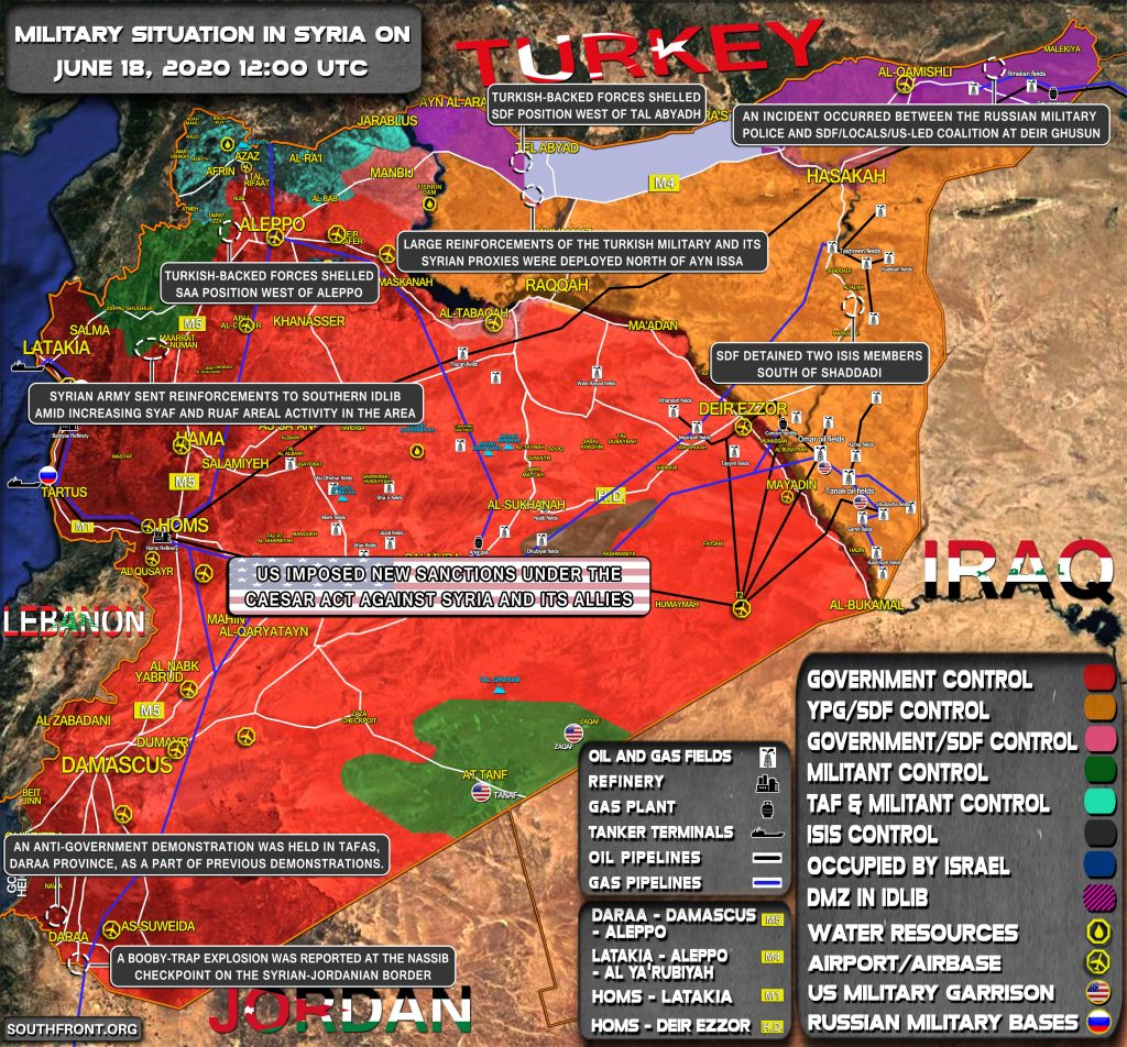 Military Situation In Syria On June 18, 2020 (Map Update)