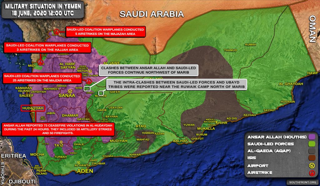 Military Situation In Yemen On June 18, 2020 (Map Update)