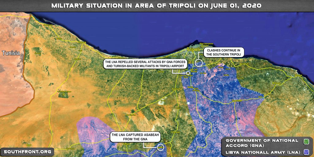 Military Situation In Area Of Libya's Tripoli On June 1, 2020 (Map Update)