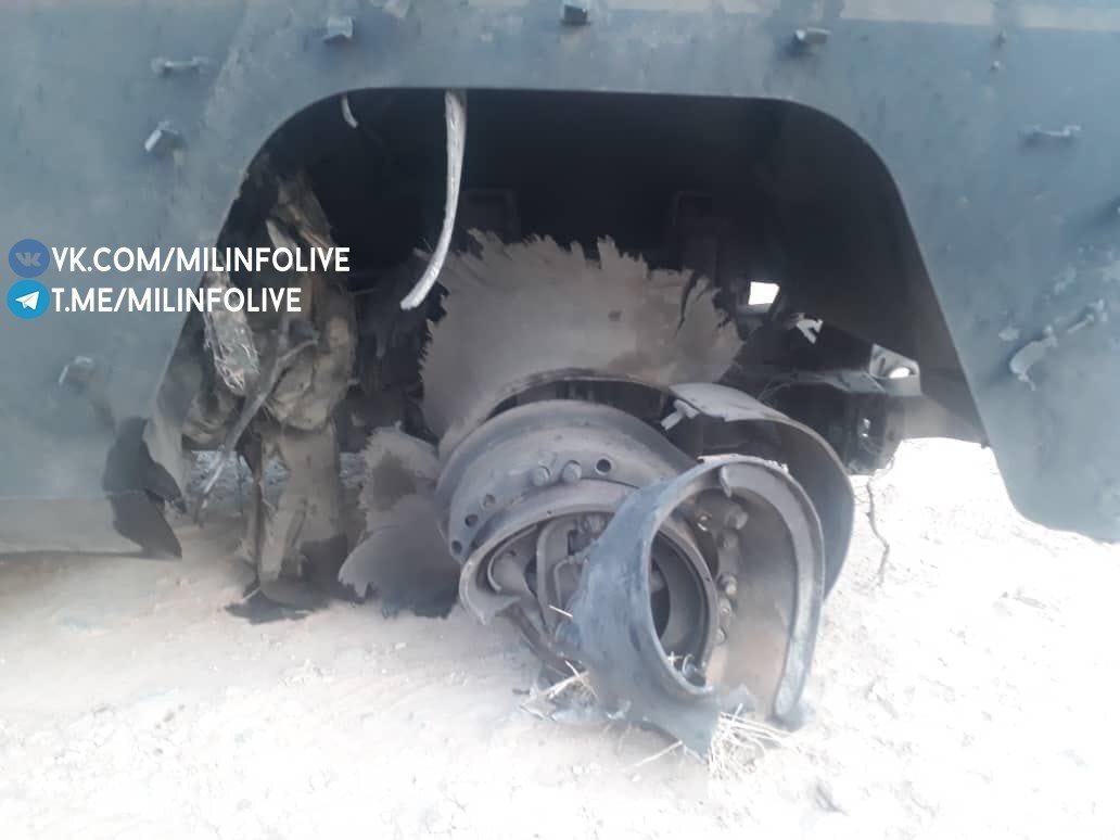 In Photos: Russian Tigr Infantry Mobility Vehicle After IED Explosion In Kobani