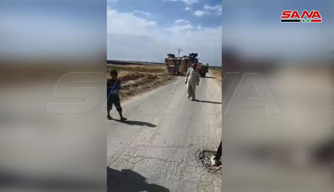 In Photos: Locals Blocked Turkish Military Patrol In Syria's Hasakah Province