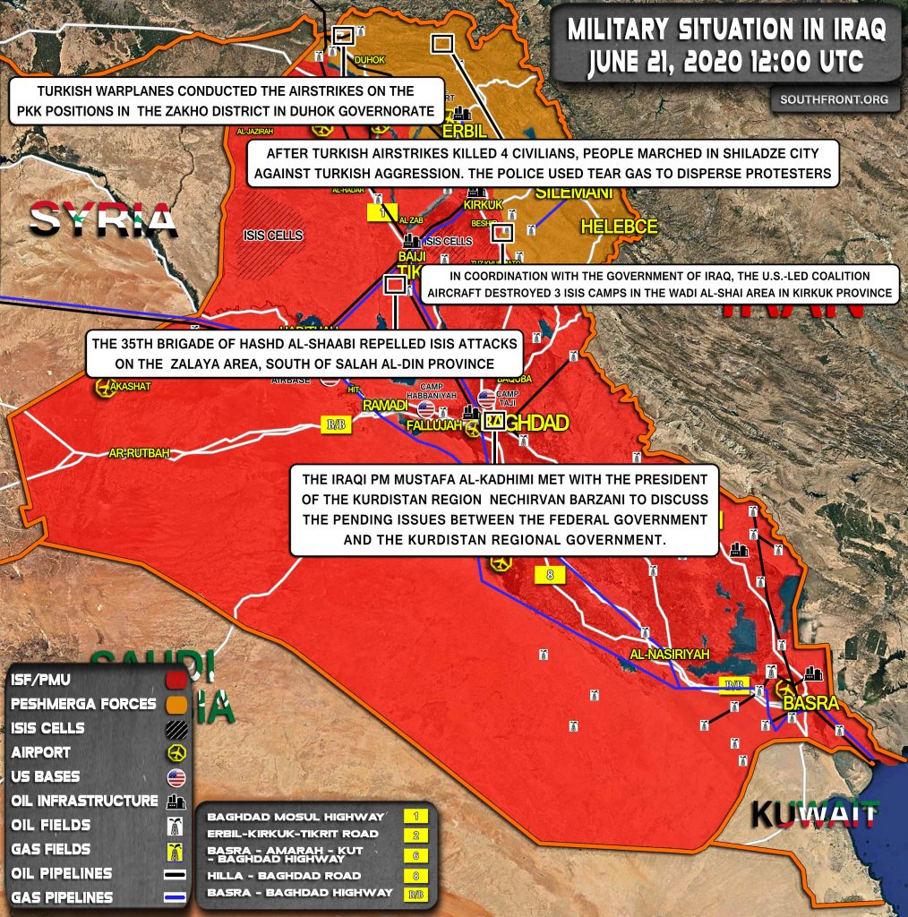 Military Situation In Iraq On June 21, 2020 (Map Update)