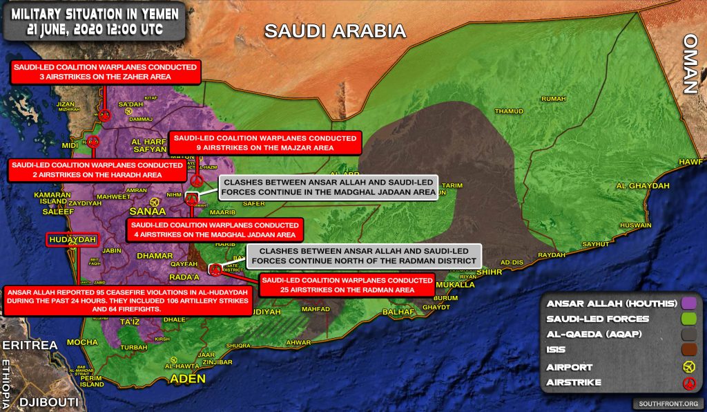 Military Situation In Yemen On June 21, 2020 (Map Update)