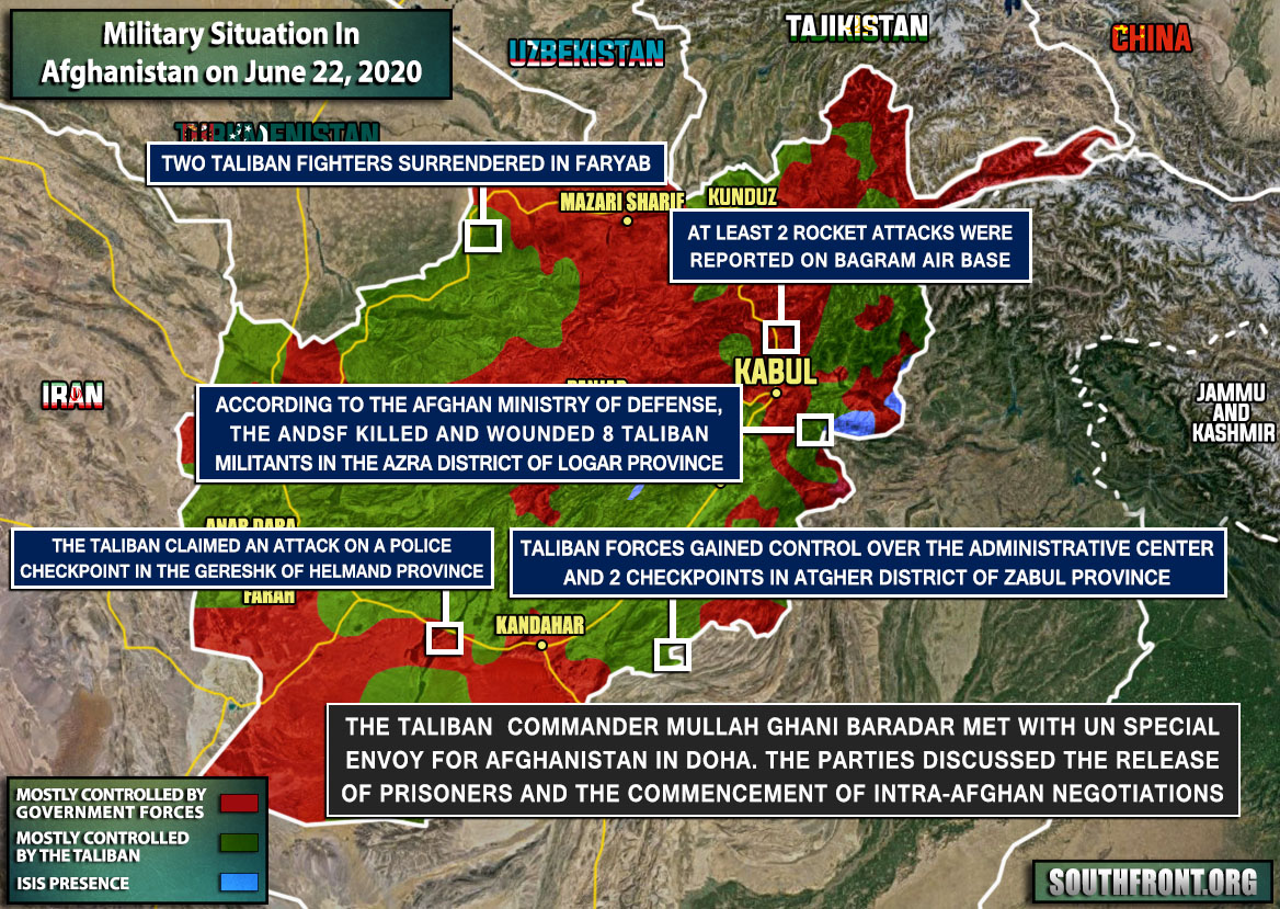 Military Situation In Afghanistan On June 22, 2020 (Map Update)