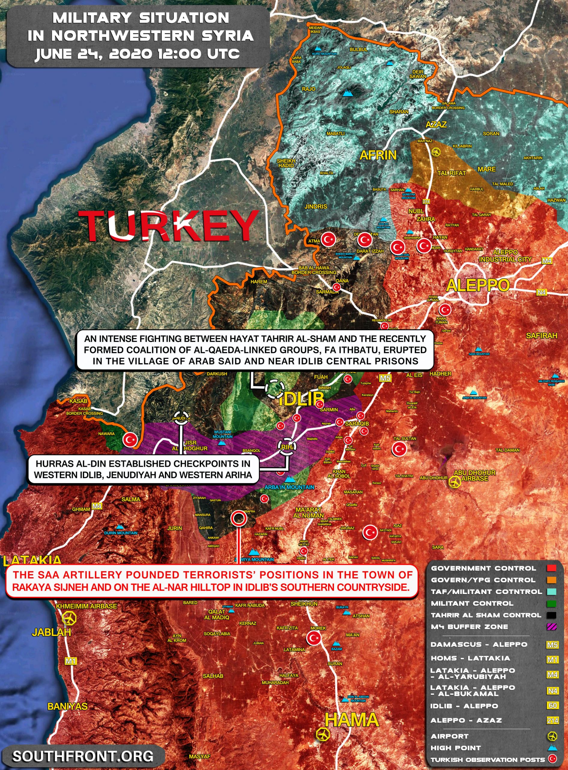 Military Situation In Northwestern Syria On June 24, 2020 (Map Update)