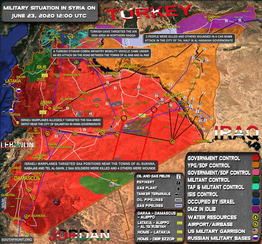 Military Situation In Syria On June 24, 2020 (Map Update)