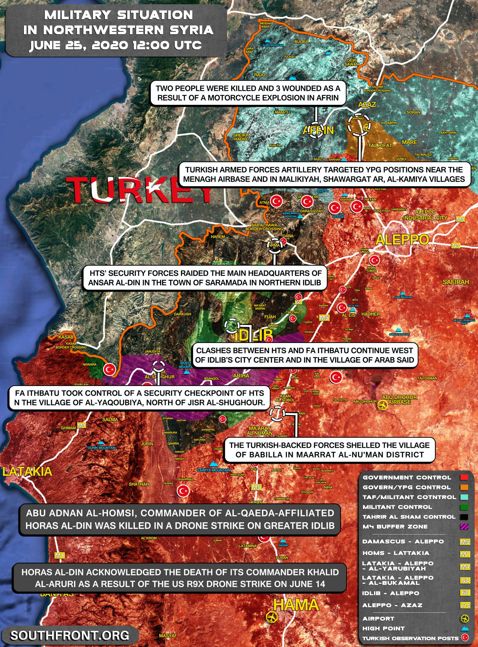 Militant Infighting In Idlib And Kurdish-Turkish Tensions In Afrin (Map Update)