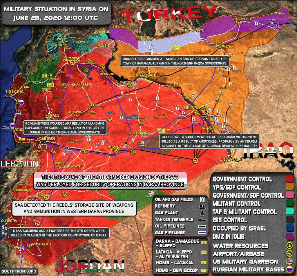 Military Situation In Syria On June 28, 2020 (Map Update)