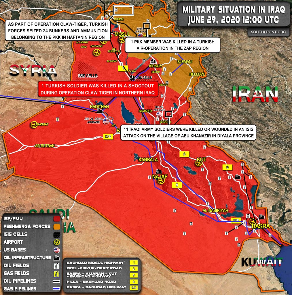 Military Situation In Iraq On June 29, 2020 (Map Update)