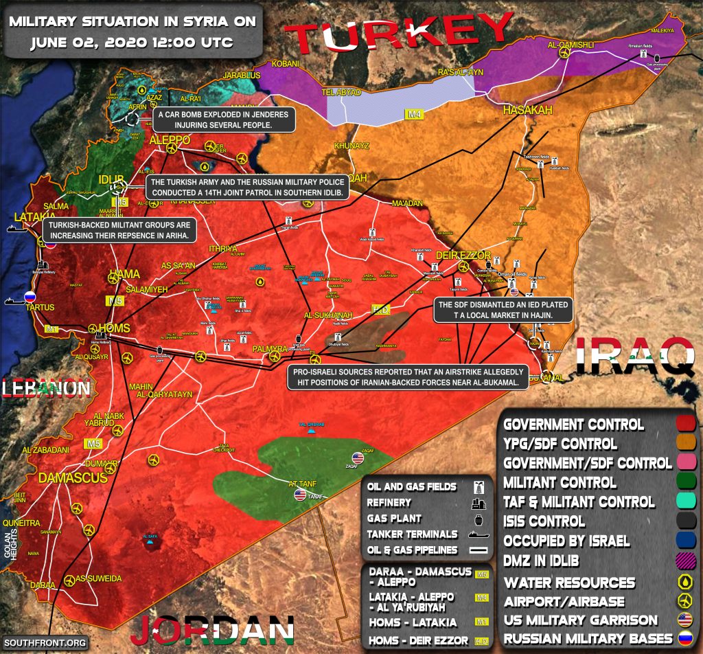 Military Situation In Syria On June 2, 2020 (Map Update)