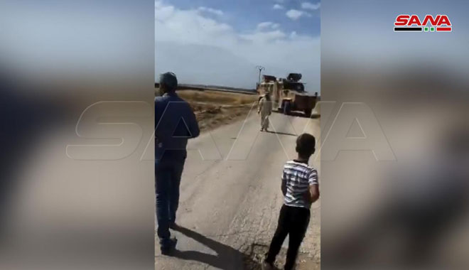 In Photos: Locals Blocked Turkish Military Patrol In Syria's Hasakah Province