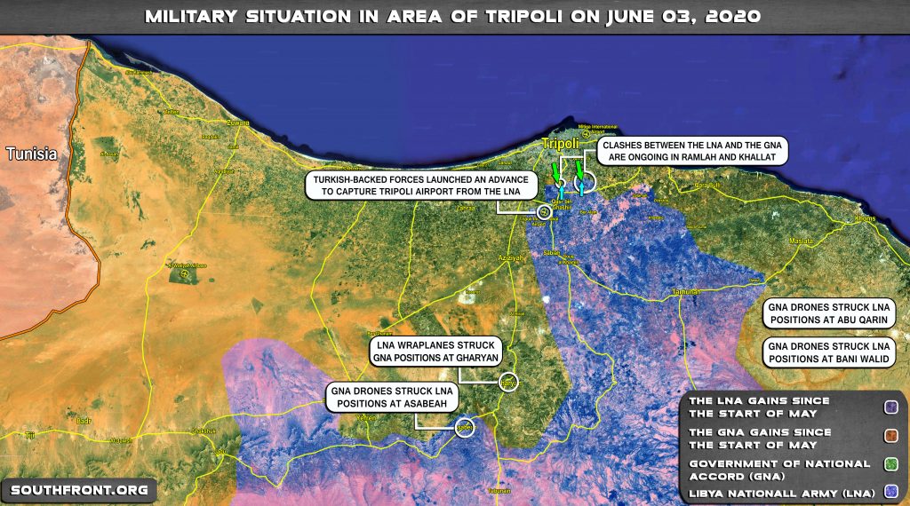 Military Situation In Area Of Libya’s Tripoli On June 3, 2020 (Map Update)