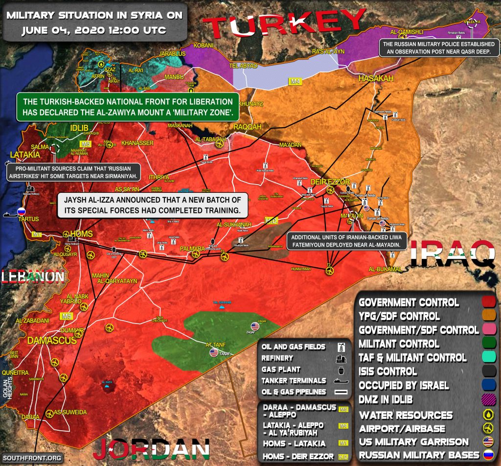 Military Situation In Syria On June 4, 2020 (Map Update)