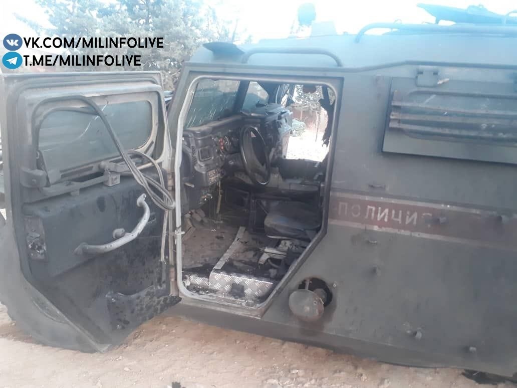 In Photos: Russian Tigr Infantry Mobility Vehicle After IED Explosion In Kobani