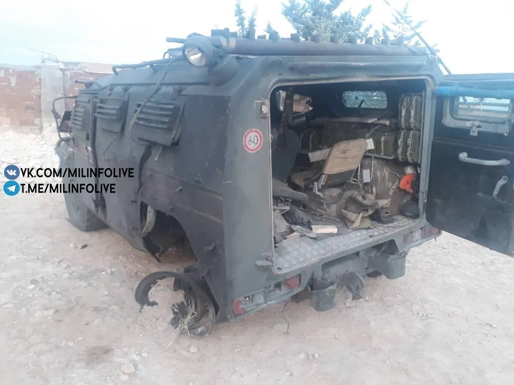 In Photos: Russian Tigr Infantry Mobility Vehicle After IED Explosion In Kobani