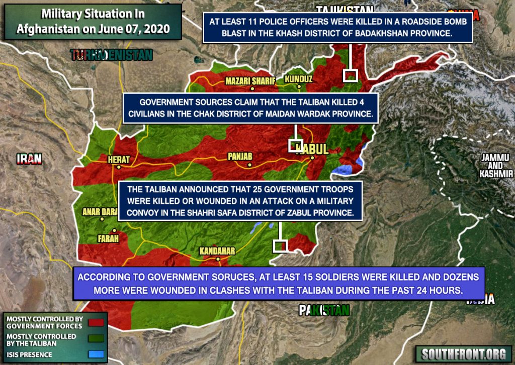 Military Situation In Afghanistan On June 7, 2020 (Map Update)