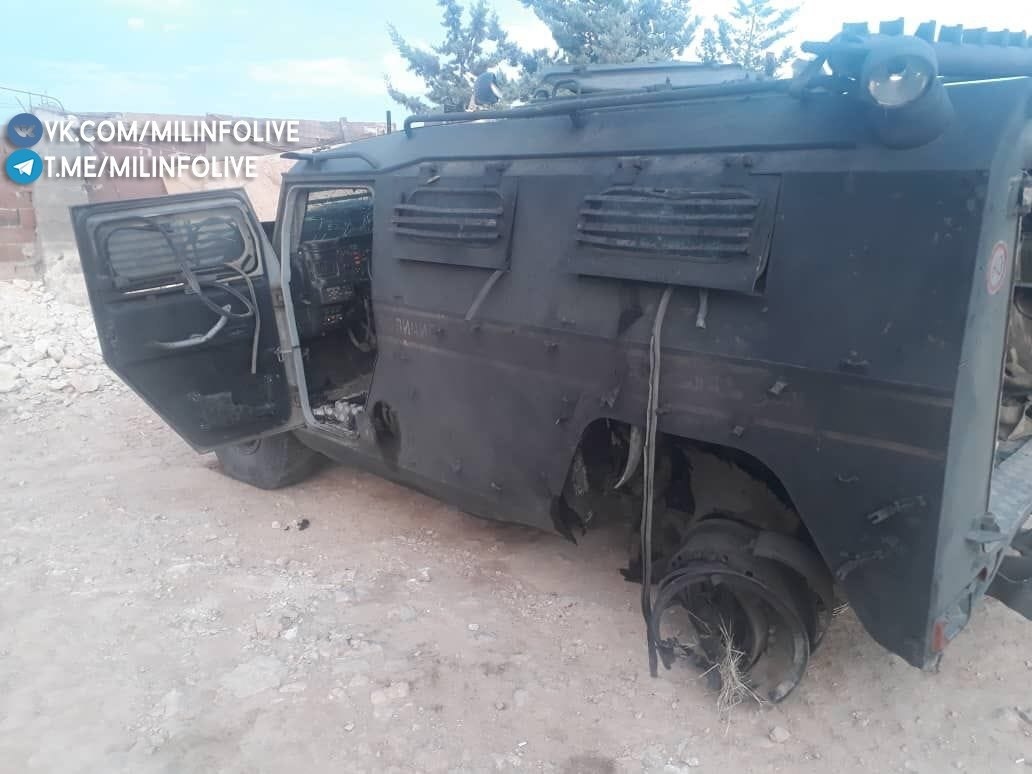 In Photos: Russian Tigr Infantry Mobility Vehicle After IED Explosion In Kobani