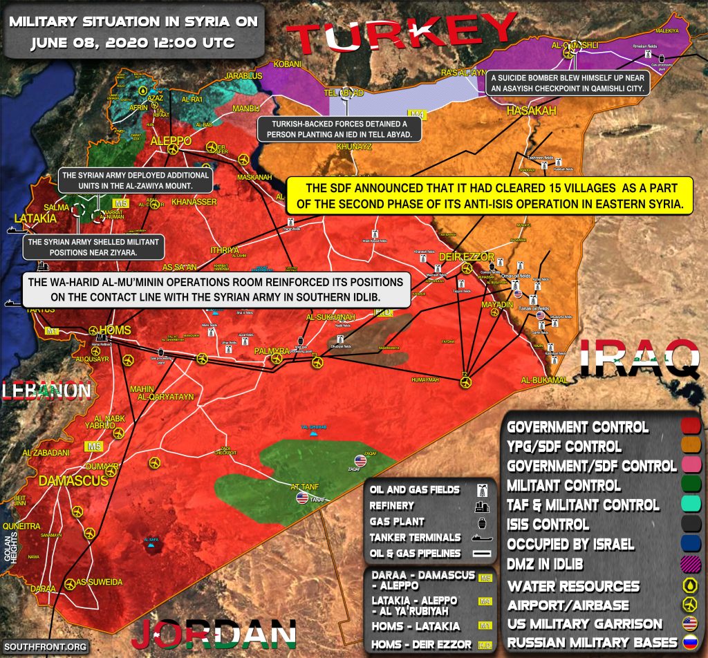 Military Situation In Syria On June 8, 2020 (Map Update)