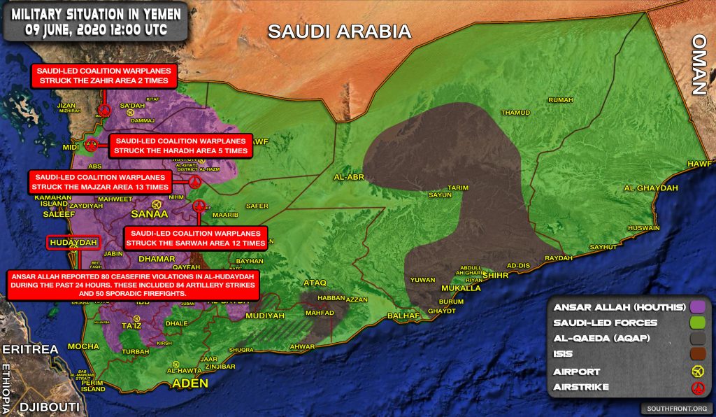 Military Situation In Yemen On June 9, 2020 (Map Update)