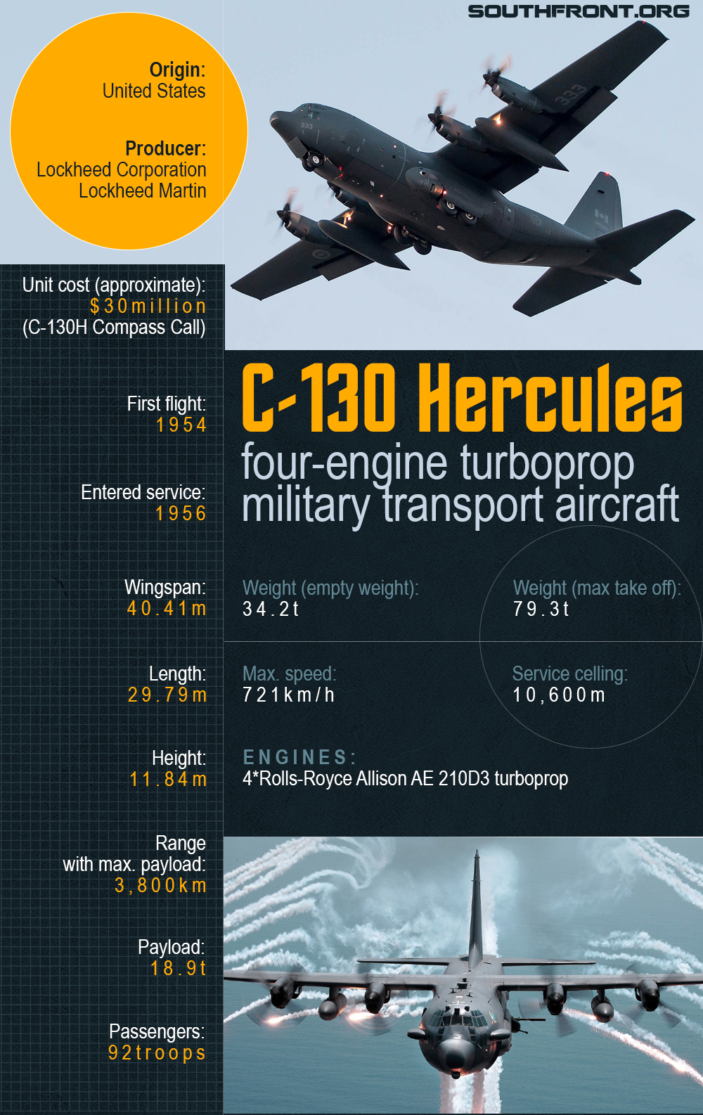 C-130 Hercules Military Transport Aircraft Of US-led Coalition Crashed In Iraq (Infographics)