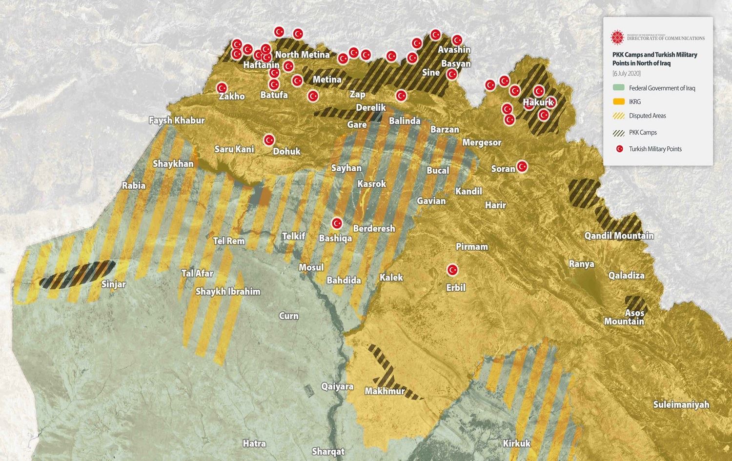 Turkey Has 37 'Military Points' In Northern Iraq (Map Update)