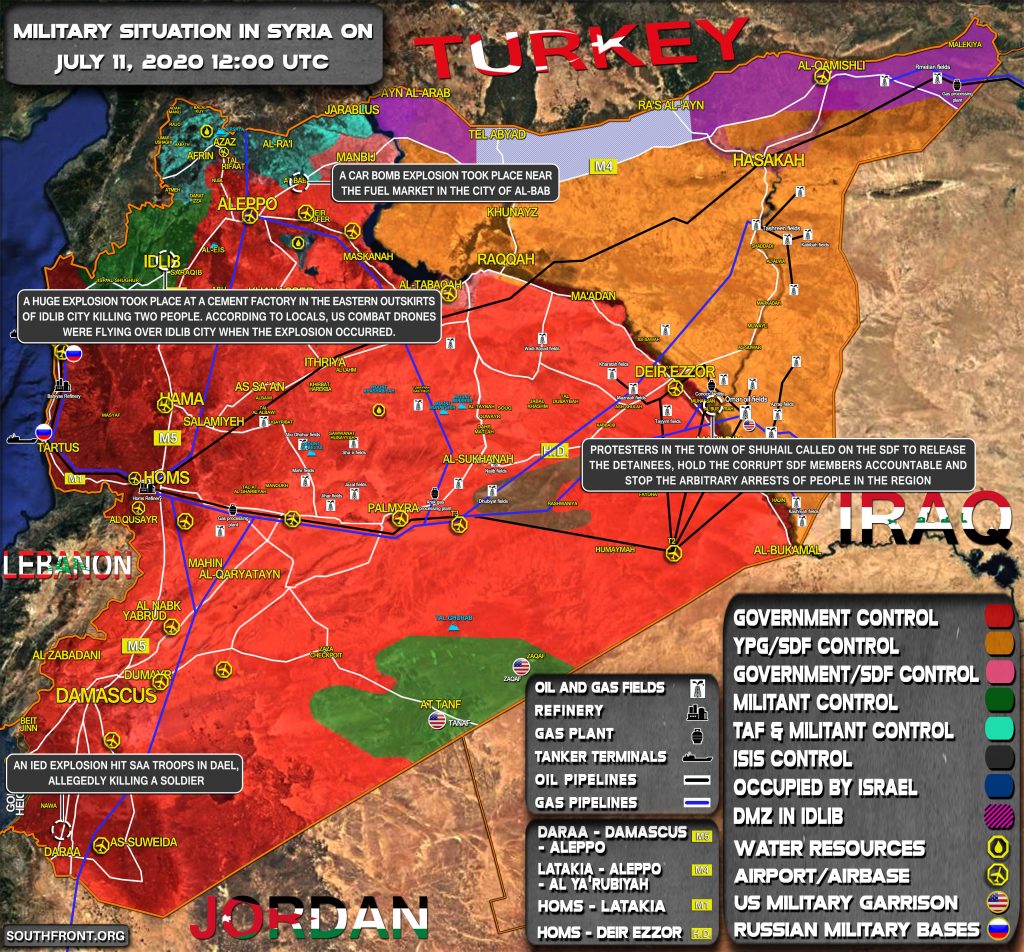 Military Situation In Syria On July 11, 2020 (Map Update)